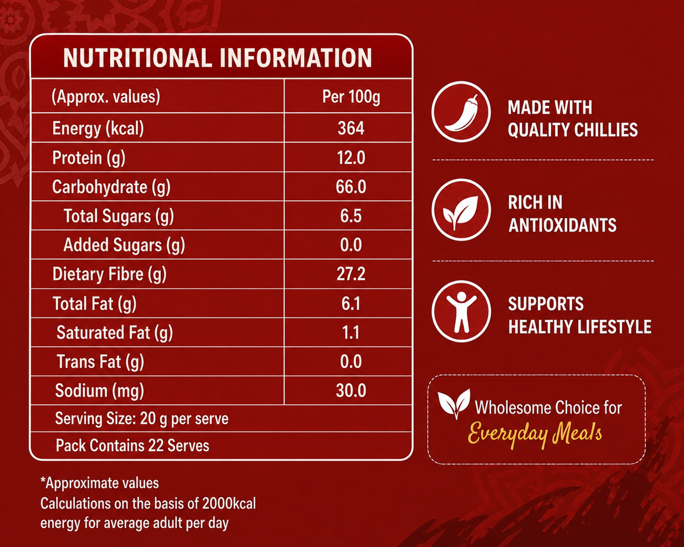 Instant Guntur Chilli Powder