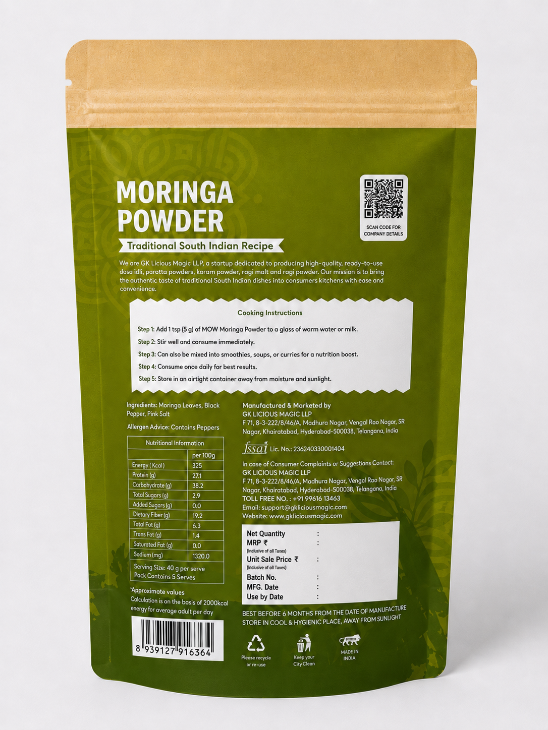 Instant Moringa Powder